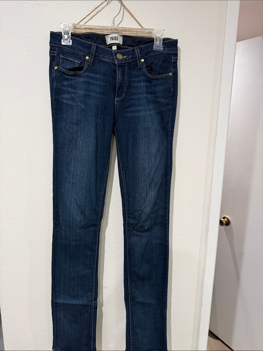 PAIGE Indigo Skinny Jeans — Dark Wash Stretch Denim
